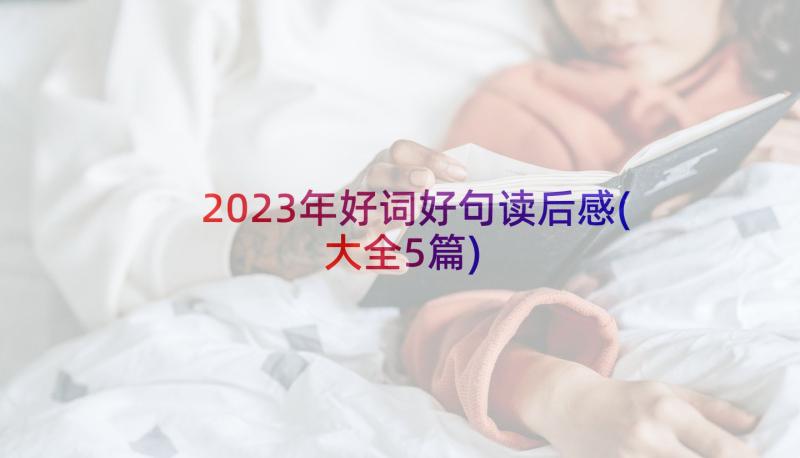 2023年好词好句读后感(大全5篇)