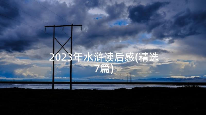 2023年水浒读后感(精选7篇)