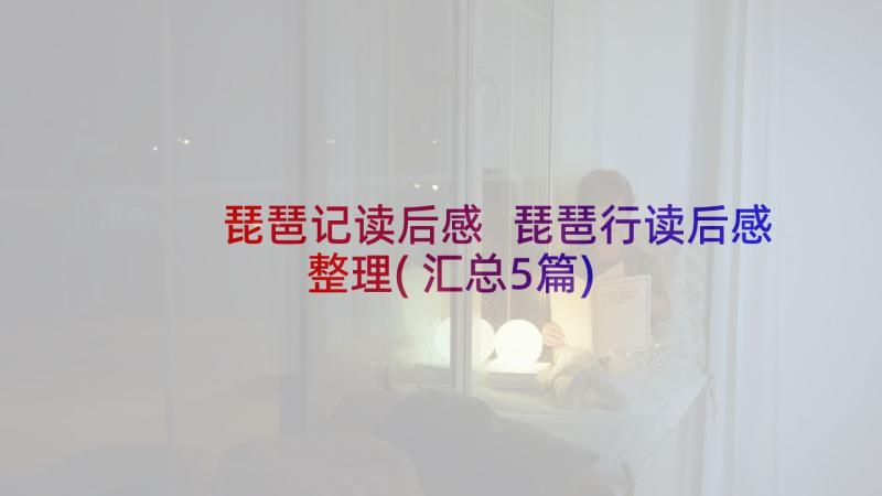 琵琶记读后感 琵琶行读后感整理(汇总5篇)