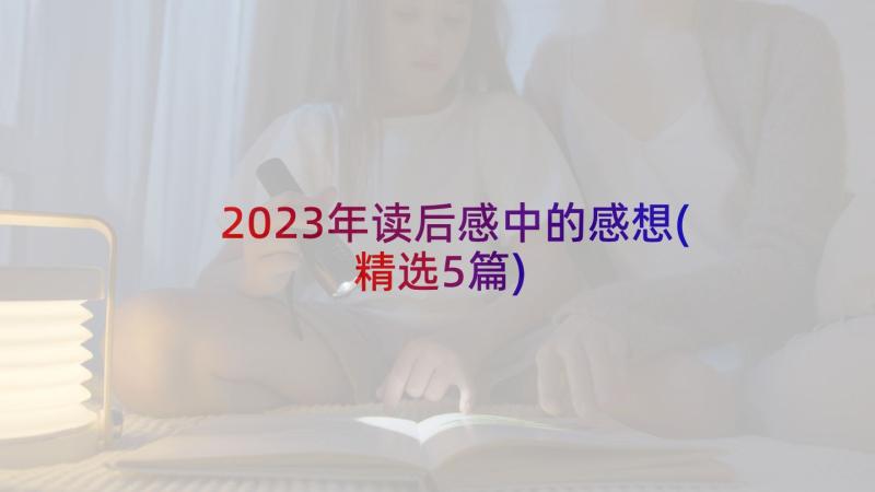 2023年读后感中的感想(精选5篇)