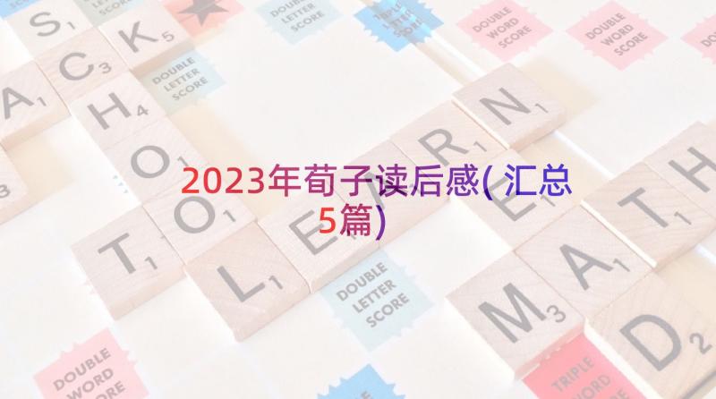 2023年荀子读后感(汇总5篇)