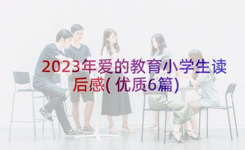 2023年爱的教育小学生读后感(优质6篇)