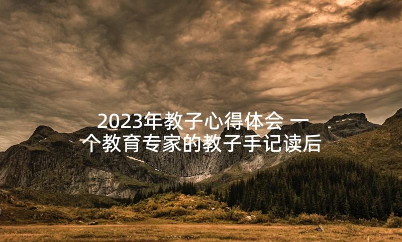 2023年教子心得体会 一个教育专家的教子手记读后感(通用5篇)