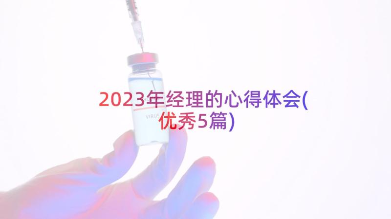 2023年经理的心得体会(优秀5篇)