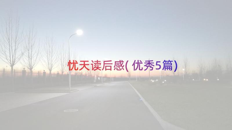 忧天读后感(优秀5篇)