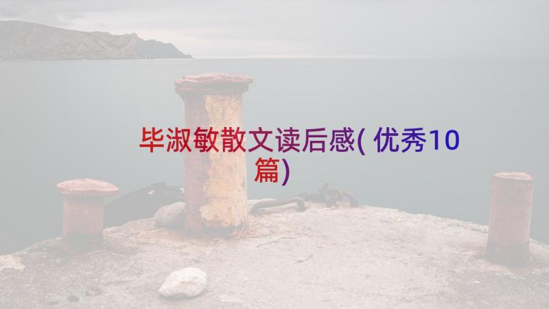 毕淑敏散文读后感(优秀10篇)