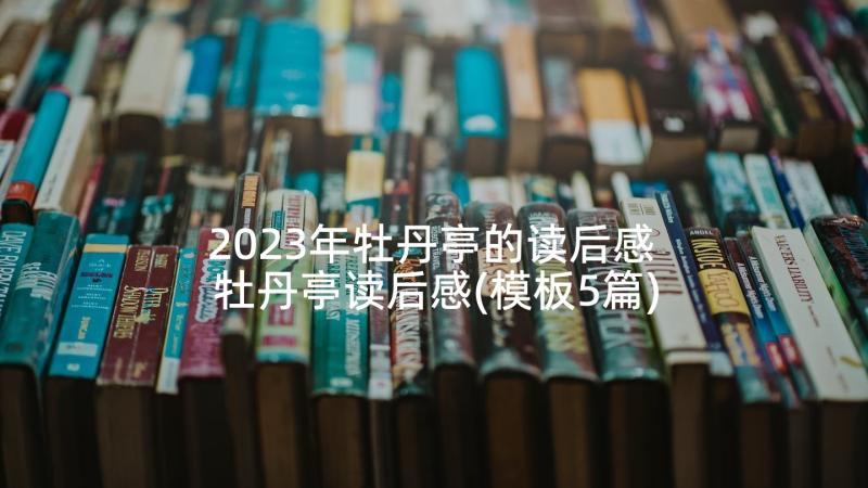 2023年牡丹亭的读后感 牡丹亭读后感(模板5篇)