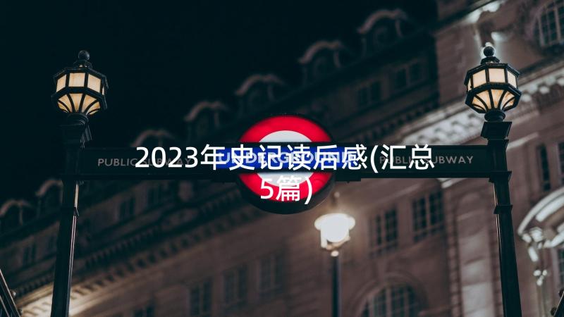 2023年史记读后感(汇总5篇)