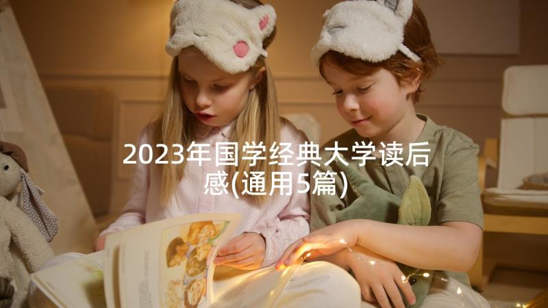 2023年国学经典大学读后感(通用5篇)