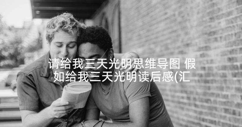 请给我三天光明思维导图 假如给我三天光明读后感(汇总9篇)