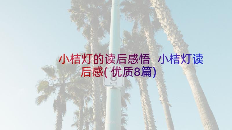 小桔灯的读后感悟 小桔灯读后感(优质8篇)