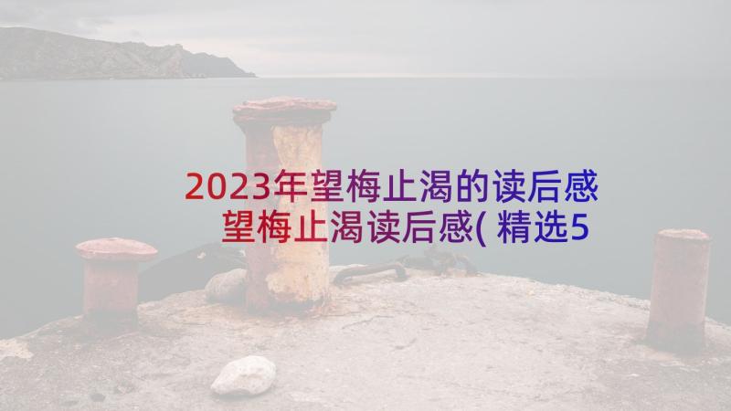 2023年望梅止渴的读后感 望梅止渴读后感(精选5篇)