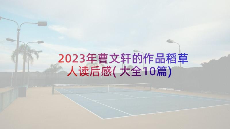 2023年曹文轩的作品稻草人读后感(大全10篇)