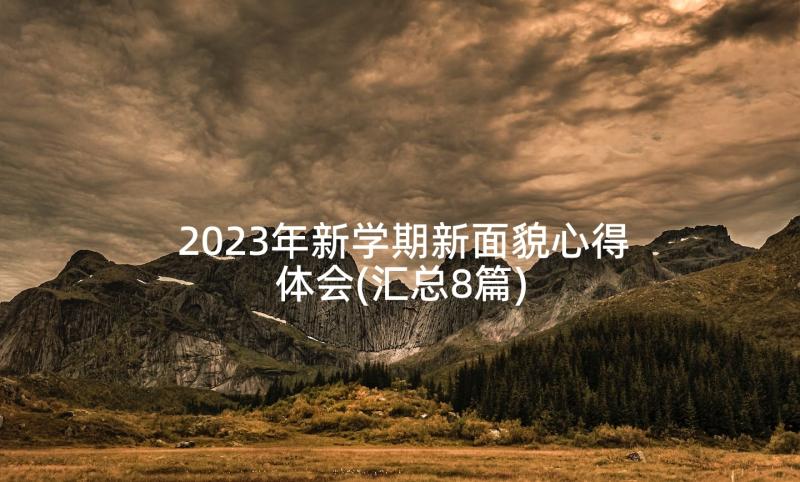 2023年新学期新面貌心得体会(汇总8篇)