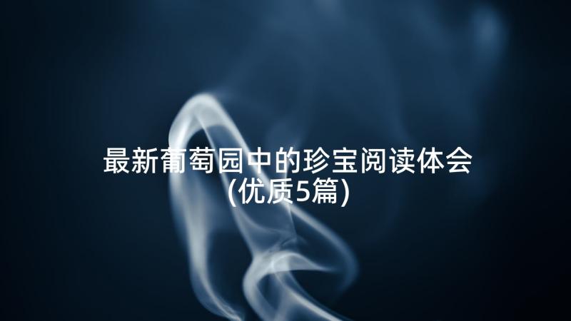 最新葡萄园中的珍宝阅读体会(优质5篇)