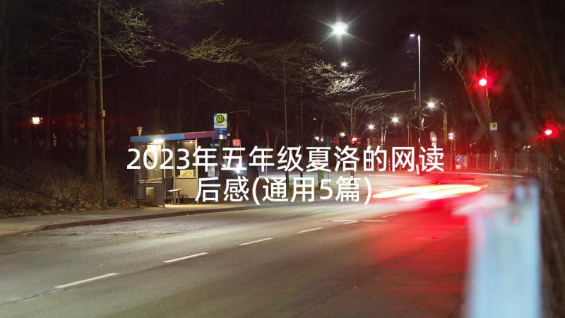 2023年五年级夏洛的网读后感(通用5篇)