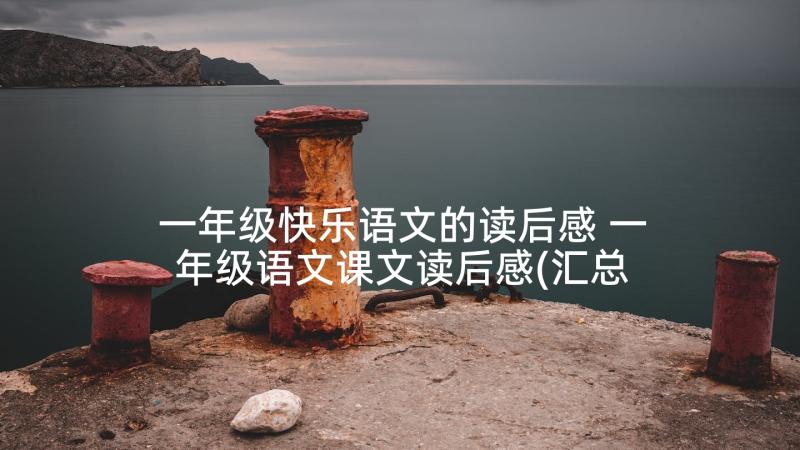 一年级快乐语文的读后感 一年级语文课文读后感(汇总5篇)