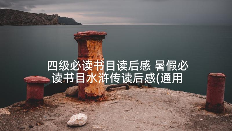 四级必读书目读后感 暑假必读书目水浒传读后感(通用5篇)