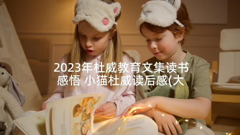 2023年杜威教育文集读书感悟 小猫杜威读后感(大全9篇)
