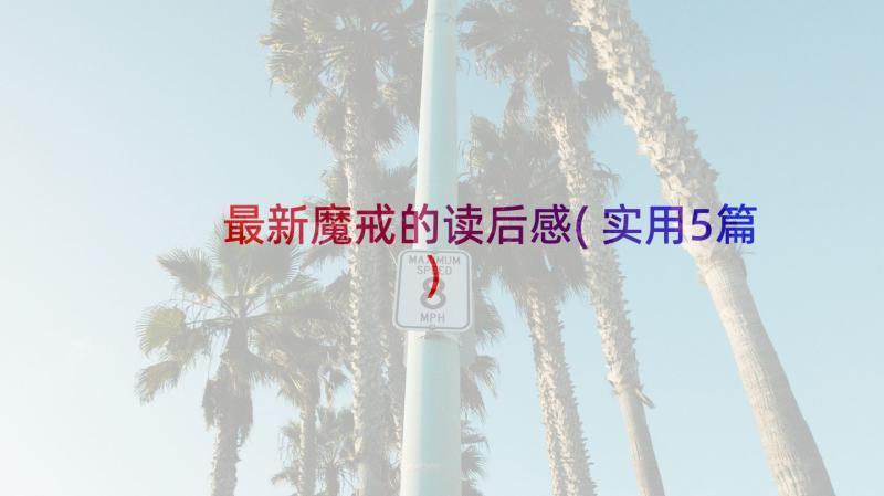 最新魔戒的读后感(实用5篇)