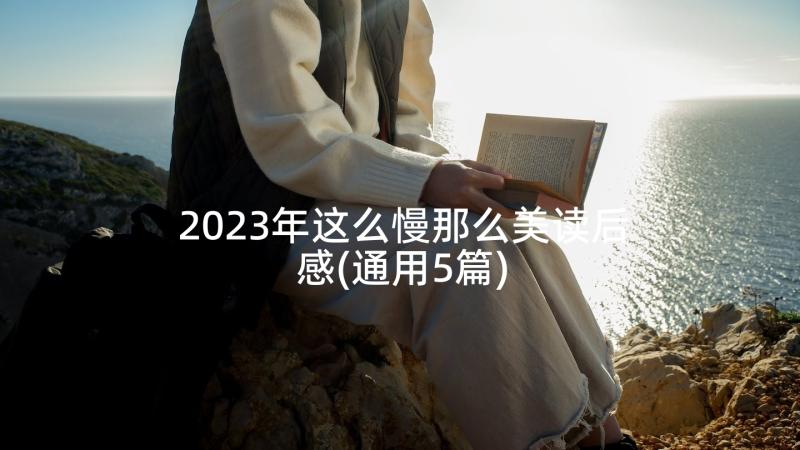 2023年这么慢那么美读后感(通用5篇)