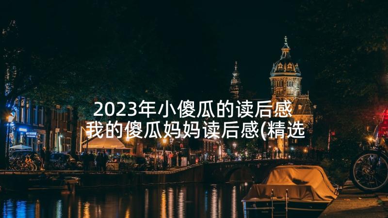 2023年小傻瓜的读后感 我的傻瓜妈妈读后感(精选5篇)