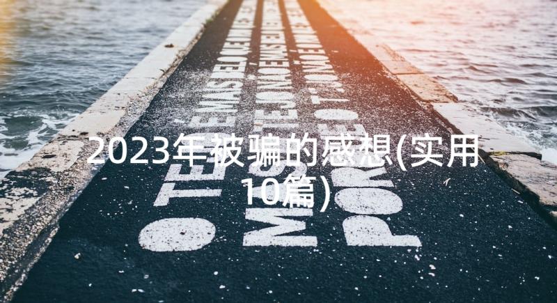 2023年被骗的感想(实用10篇)