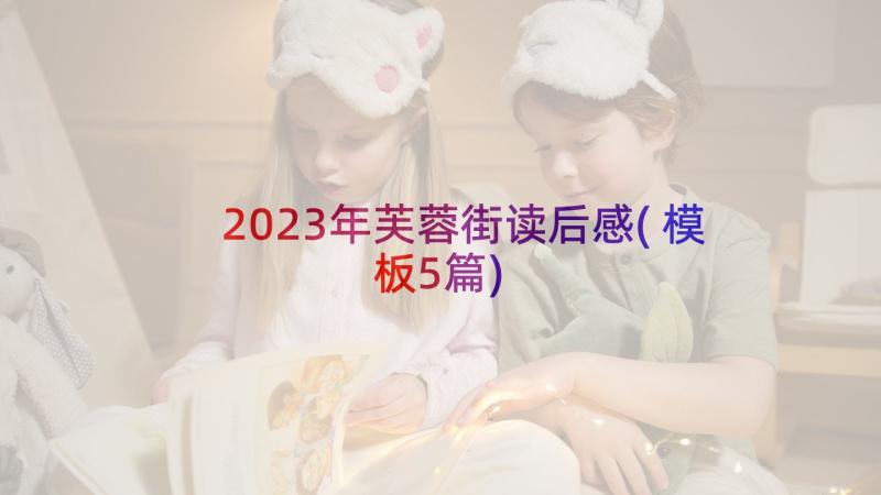 2023年芙蓉街读后感(模板5篇)