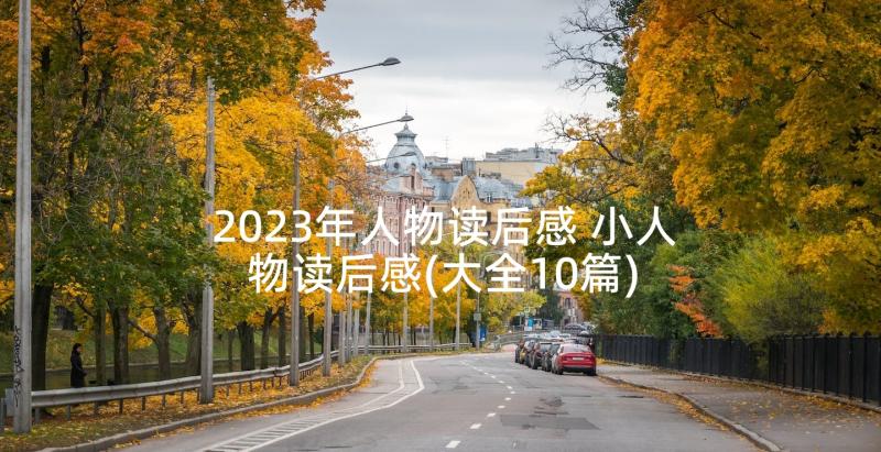 2023年人物读后感 小人物读后感(大全10篇)