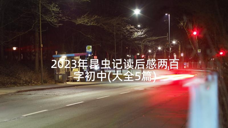 2023年昆虫记读后感两百字初中(大全5篇)