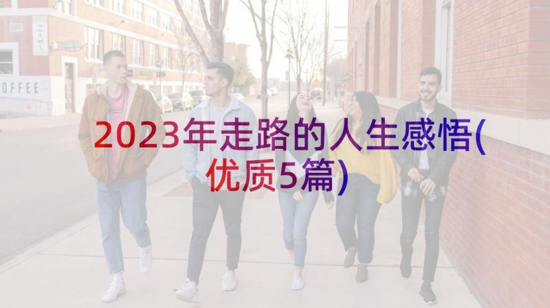 2023年走路的人生感悟(优质5篇)