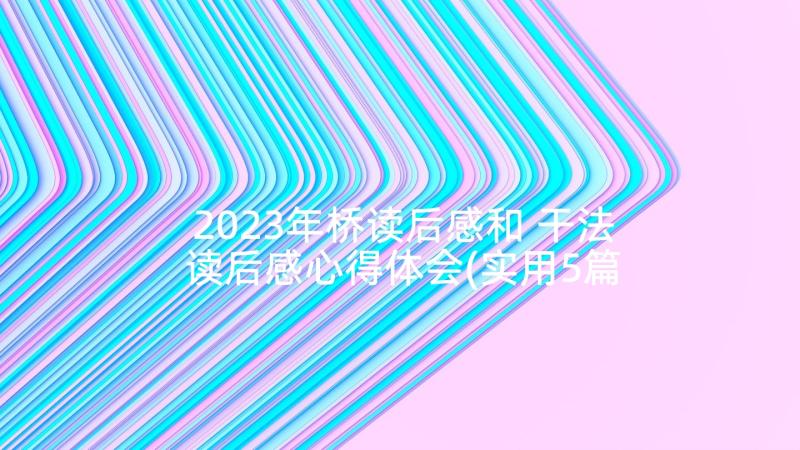 2023年桥读后感和 干法读后感心得体会(实用5篇)