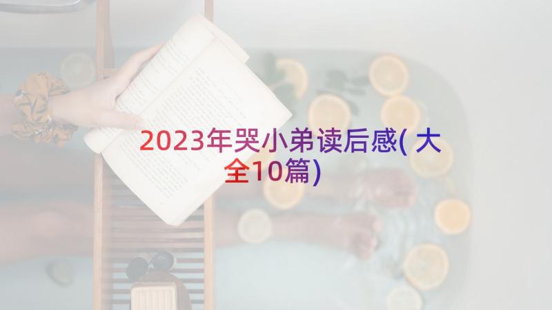 2023年哭小弟读后感(大全10篇)