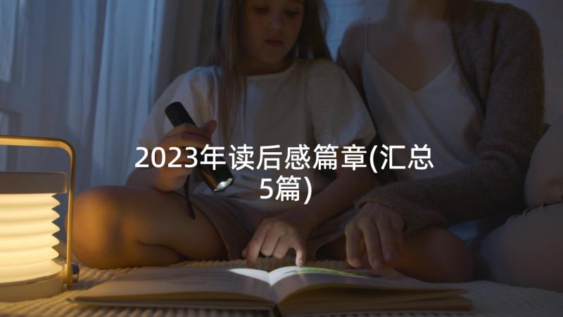 2023年读后感篇章(汇总5篇)