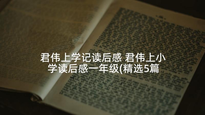 君伟上学记读后感 君伟上小学读后感一年级(精选5篇)