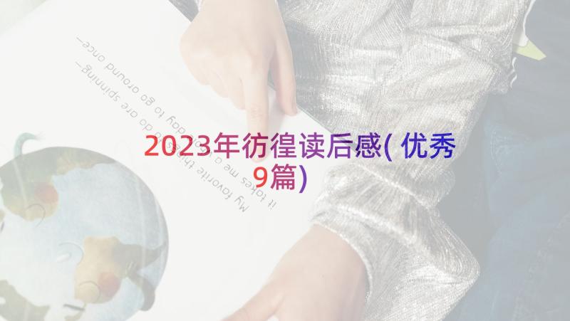 2023年彷徨读后感(优秀9篇)