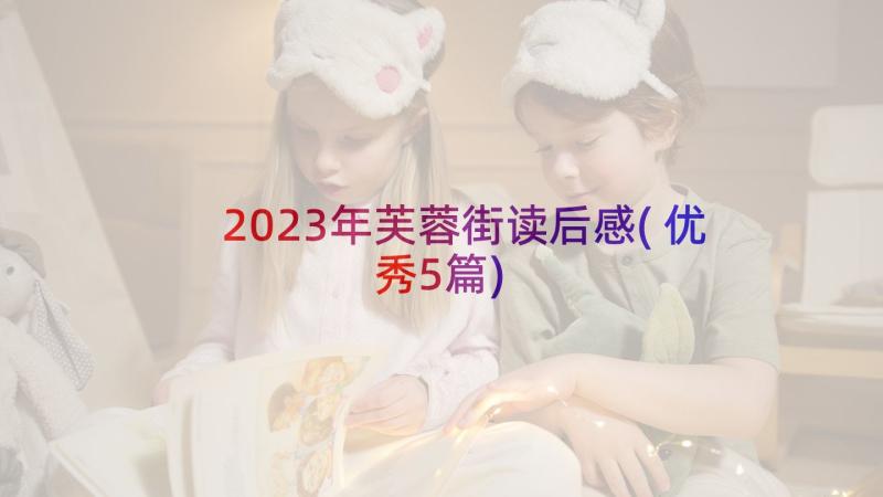 2023年芙蓉街读后感(优秀5篇)