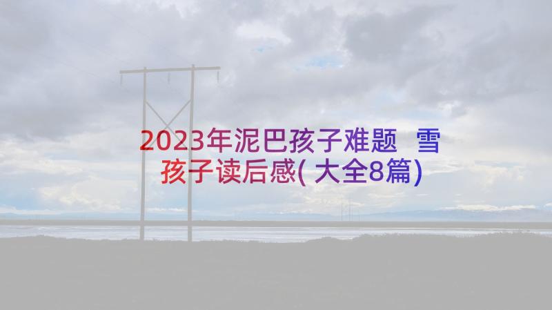 2023年泥巴孩子难题 雪孩子读后感(大全8篇)