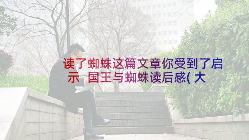 读了蜘蛛这篇文章你受到了启示 国王与蜘蛛读后感(大全10篇)