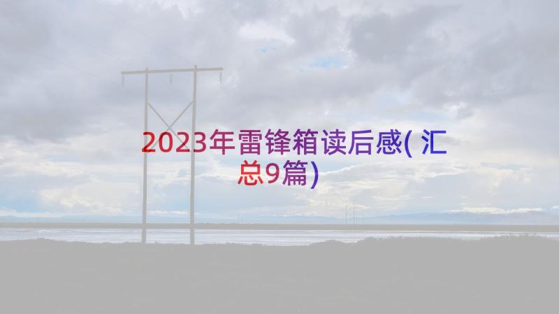 2023年雷锋箱读后感(汇总9篇)