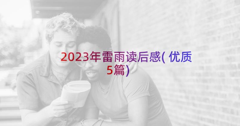 2023年雷雨读后感(优质5篇)