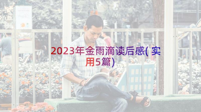 2023年金雨滴读后感(实用5篇)