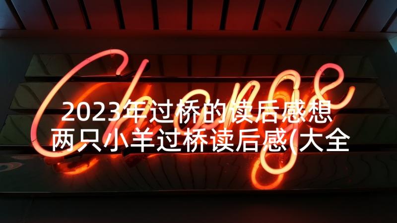 2023年过桥的读后感想 两只小羊过桥读后感(大全5篇)