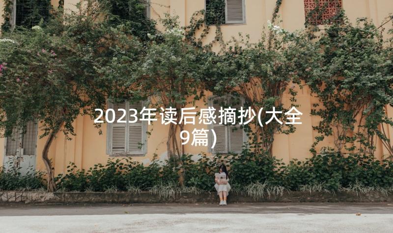 2023年读后感摘抄(大全9篇)