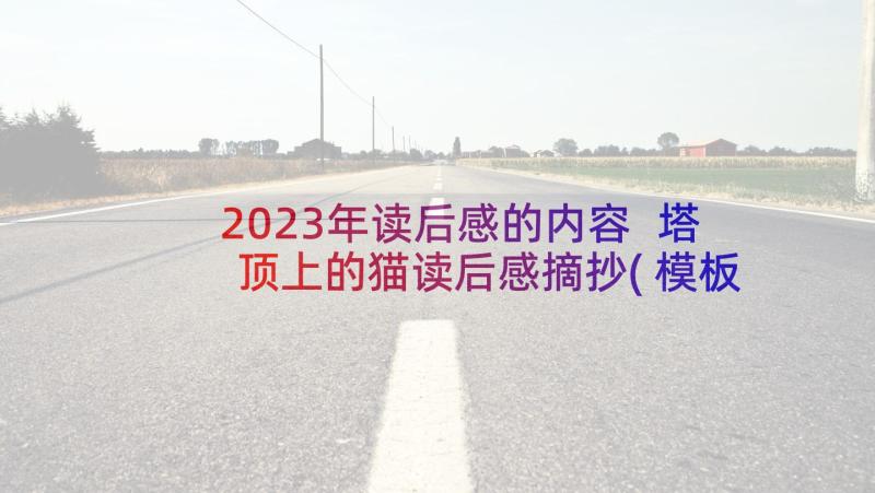 2023年读后感的内容 塔顶上的猫读后感摘抄(模板8篇)