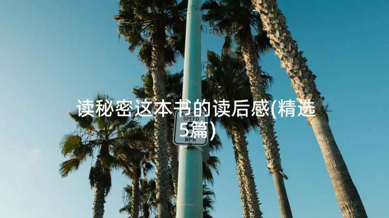 读秘密这本书的读后感(精选5篇)