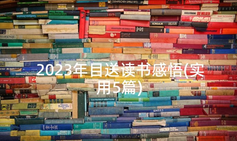 2023年目送读书感悟(实用5篇)