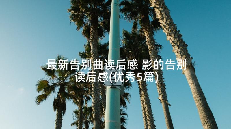 最新告别曲读后感 影的告别读后感(优秀5篇)