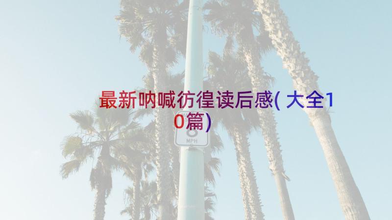 最新呐喊彷徨读后感(大全10篇)