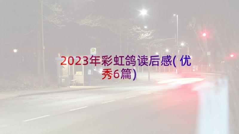 2023年彩虹鸽读后感(优秀6篇)